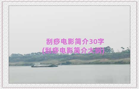 刮痧电影简介30字(刮痧电影简介大纲)