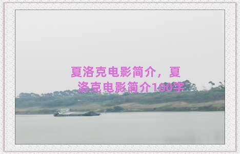 夏洛克电影简介，夏洛克电影简介100字