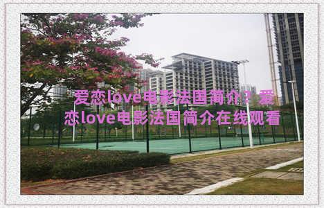 爱恋love电影法国简介？爱恋love电影法国简介在线观看